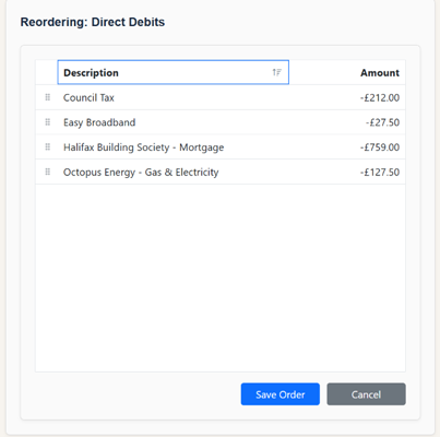 nolightbox ReOrder Scheduled Transactions